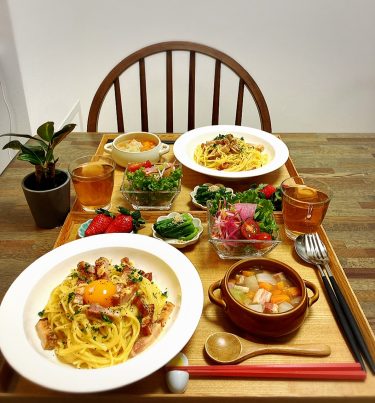 10分で完成！和えるだけ♡濃厚カルボナーラ